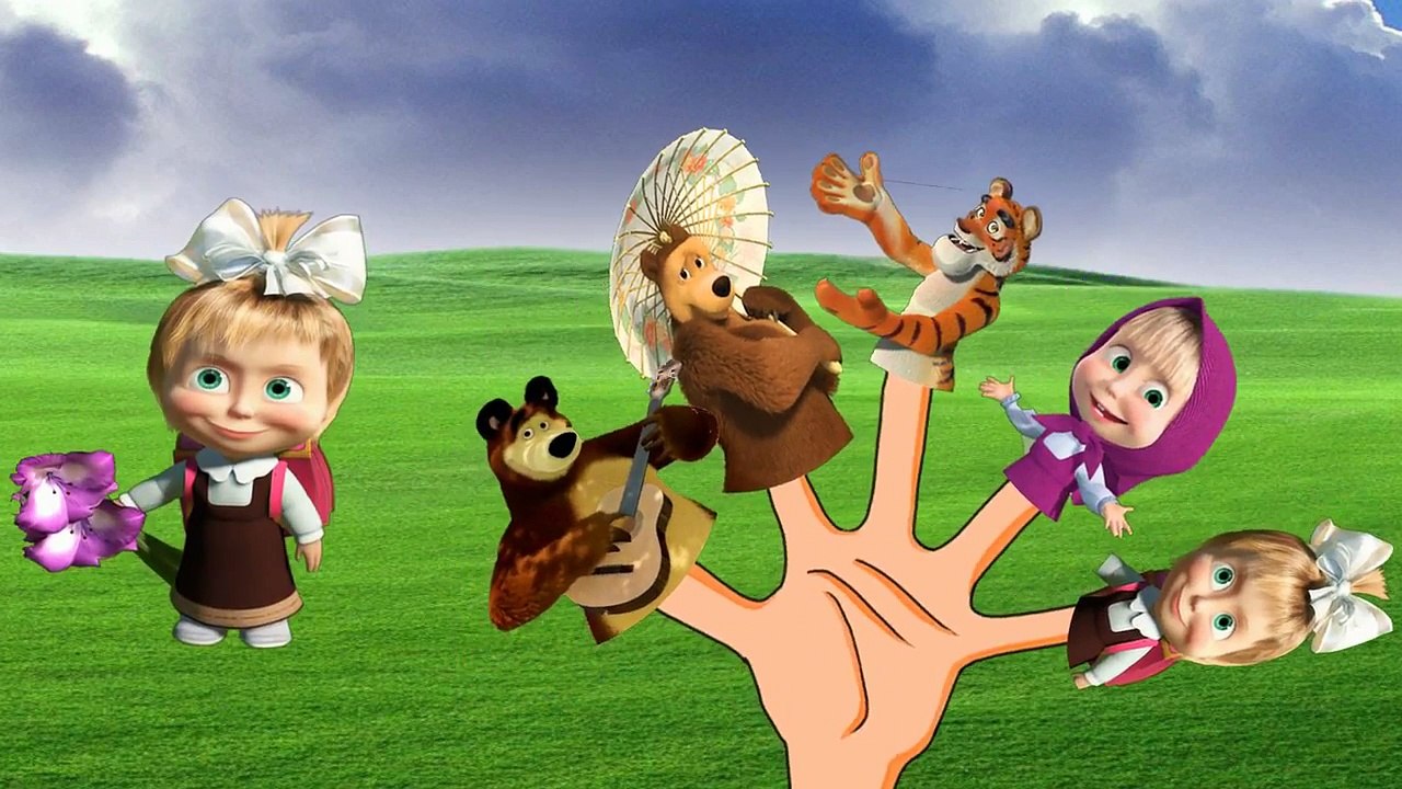 El Dedo de la Familia Globo Familia Rima de cuarto de niños #6 | Masha y el Oso Dedo de la Familia de las Canciones