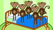 Five Little Monkeys Jumping On The Bed | Childrens Nursery Rhymes | Songs