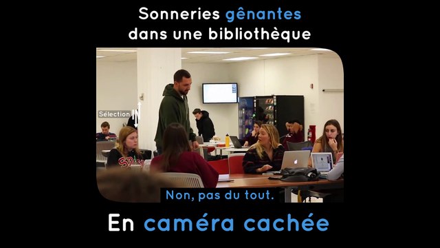 Des sonneries gênantes dans une librairie, en caméra cachée