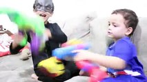 Spiderman Breaks His Leg Bones W/ Elsa Frozen vs Maleficent Joker, Captain America in real life