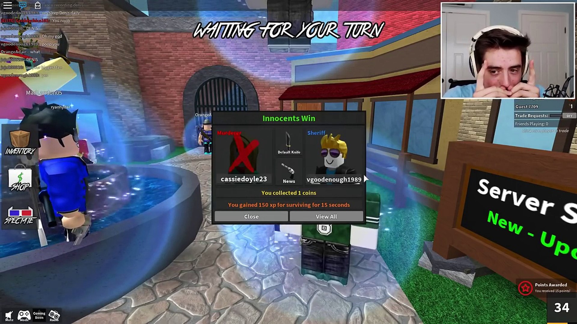 Roblox Adventures Murder Mystery 2 Legendary Knife Unboxing - roblox adventures murder mystery legendary murderer