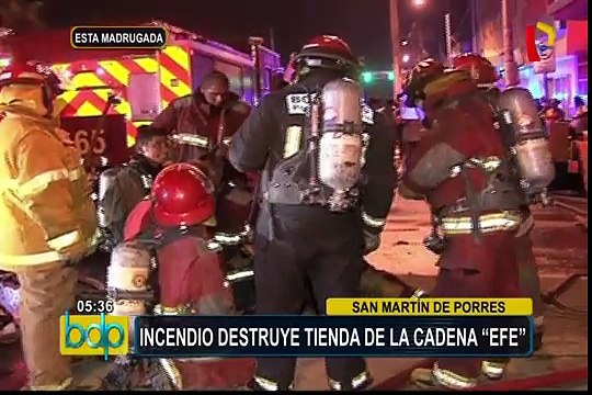 SMP: incendio afecta conocida tienda de electrodomésticos