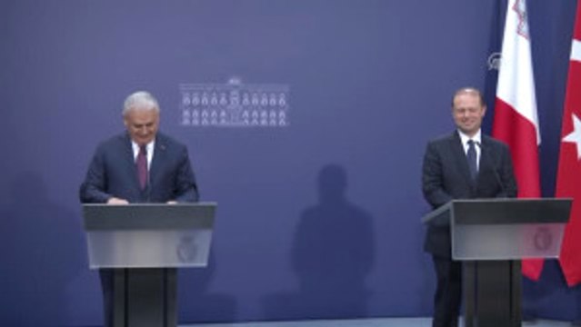 Başbakan Yıldırım, Malta Başbakanı Muscat Ile Ortak Basın Toplantısı Düzenledi
