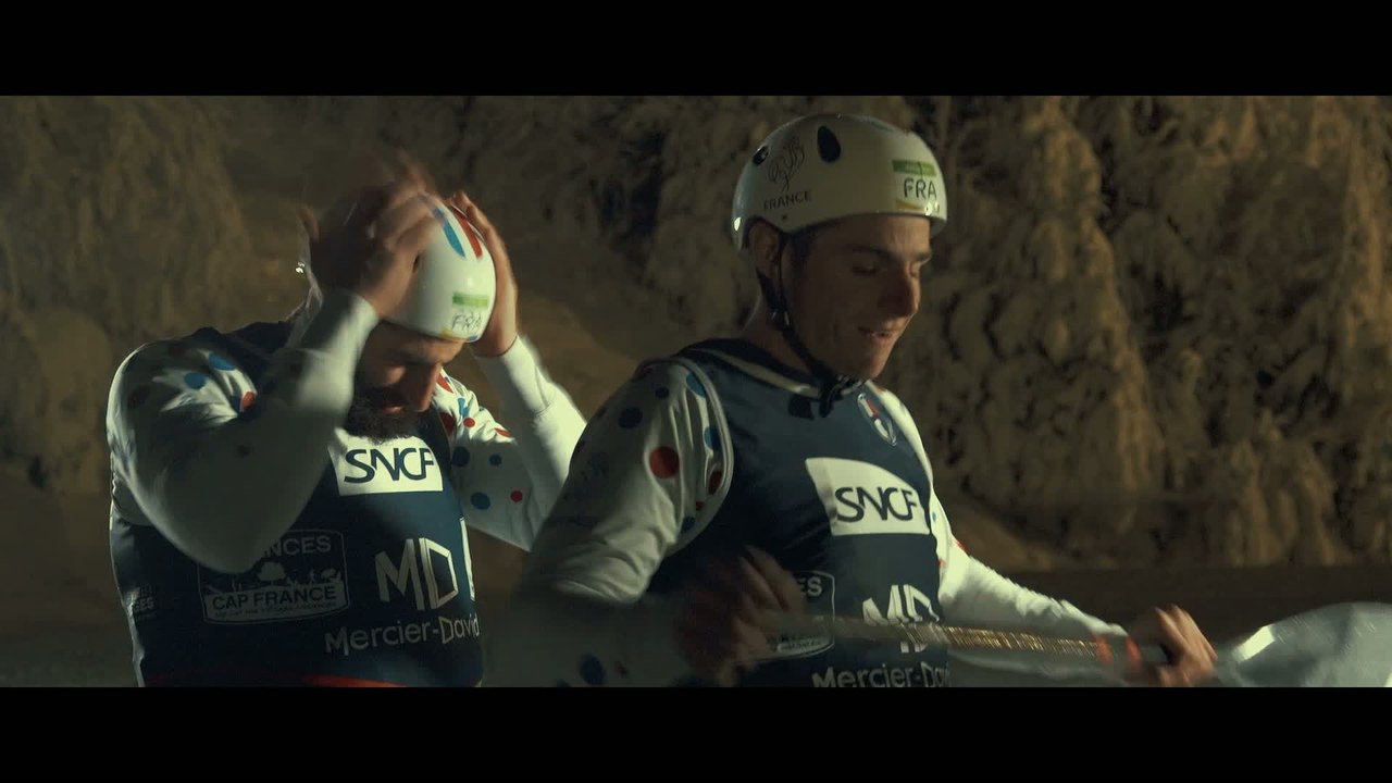 Canoë - JO : Matthieu Péché et Gauthier Klauss dévalent une piste enneigée en canoë