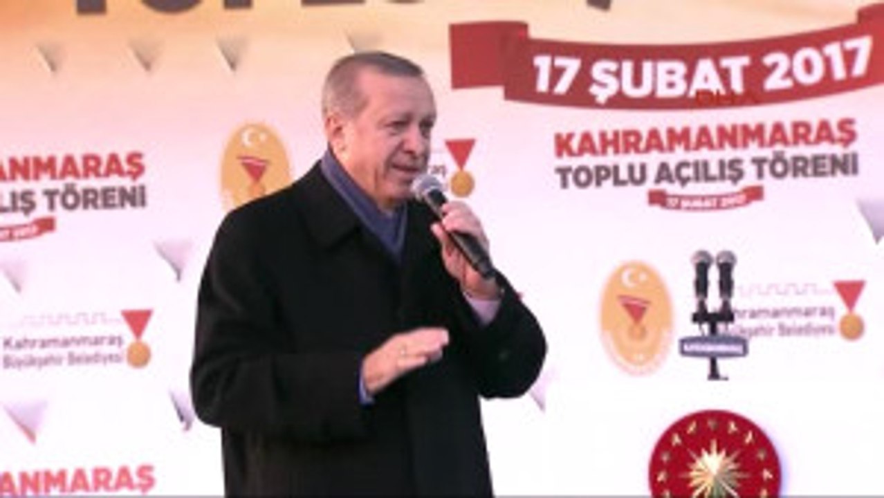 Kahramanmaraş Cumhurbaşkanı Erdoğan Toplu Açılış ve Temel Atma Törenine Katıldı-5