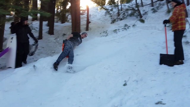 Descente en luge + Arbre = KO