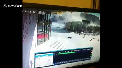 Two injured in gas explosion in China