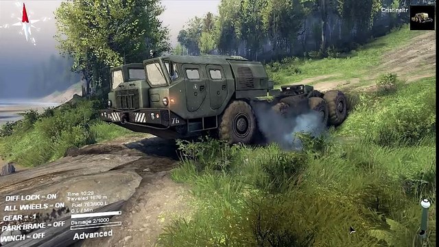 SPINTIRES 2014 Full Version Preview - MAZ 7310 8x8 Truck Towing the Ural Truck + Trailer