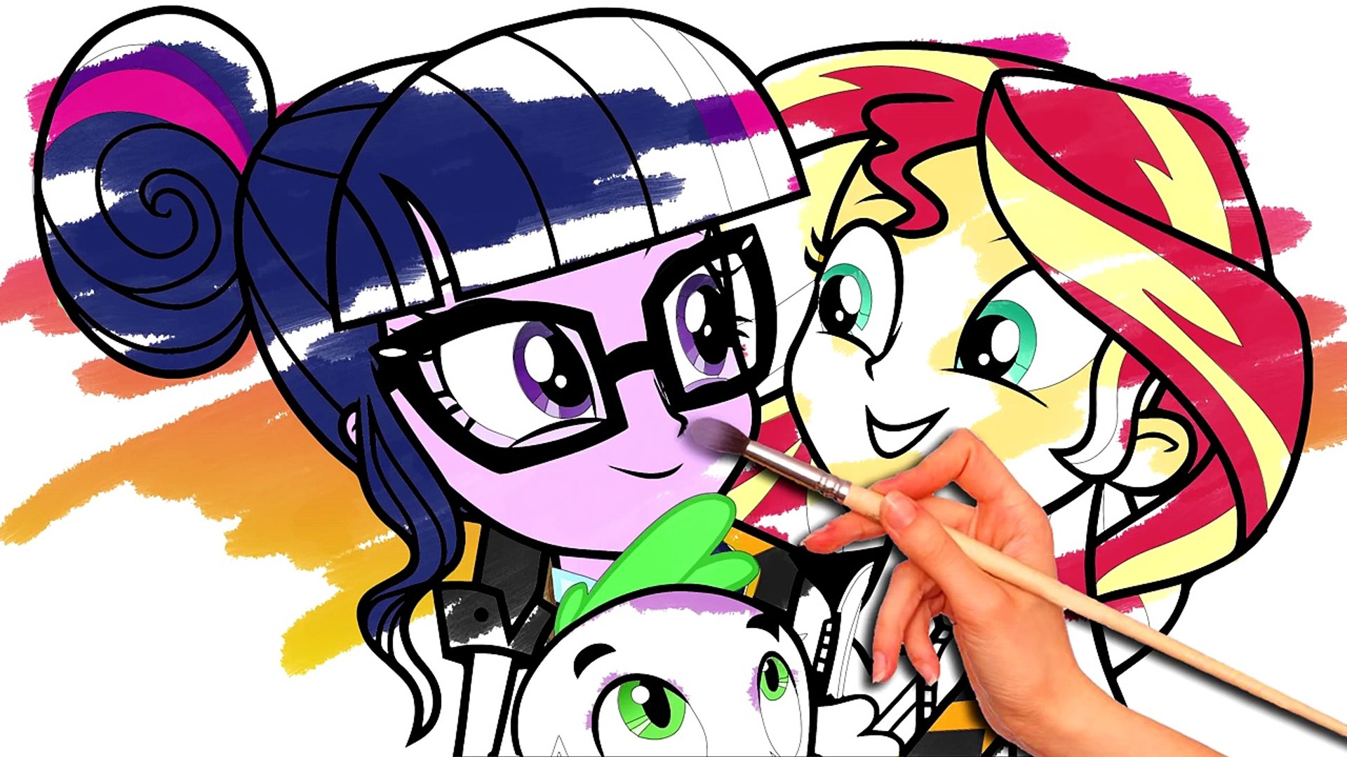 Mi Pequeño Pony para Colorear Libro de Equestria Girls de la Amistad de los  Juegos de MLP Velocidad de Dibujo Colori - video Dailymotion