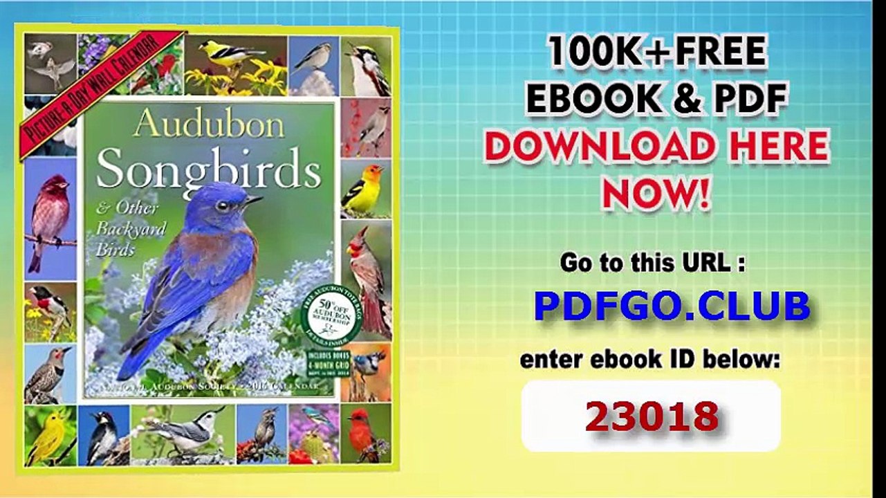 Audubon Songbirds and Other Backyard Birds Picture-A-Day Wall Calendar 2016