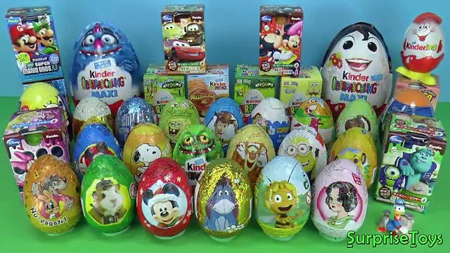50 Kinder Surprise Surprise eggs Disney Pixar Cars Киндер сюрпризы Тачки