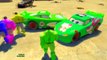 Hulk Colors and his Friends Having Fun with Lightning McQueen Disney Cars Nursery Rhymes Songs