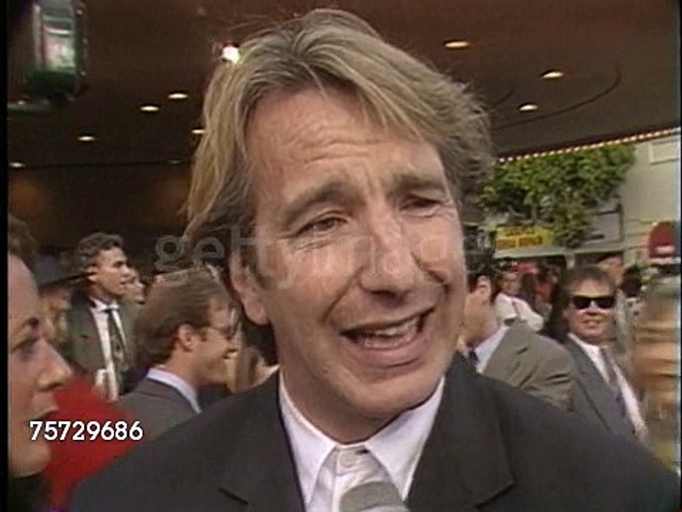 Alan Rickman at the premiere of Robin Hood : Prince of Thieves - 10/06/1991