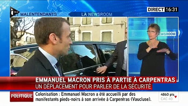 Emmanuel Macron pris à partie à son arrivée à Carpentras par des pieds-noirs en colère