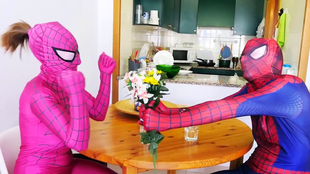 Frozen Elsa POOP PRANK! w/ Spiderman vs Bad Baby Joker Girl Balloons - Superheroes in Real