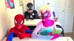 Spiderman vs Joker vs Frozen Elsa Pink Spidergirl Gets RAINBOW HAIR! - Fun Superheroes :)