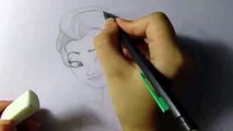 FROZEN - PERFEITO DESENHO ELSA E ANNA - THE BEST Draw Elsa and Anna, Frozen fever Drawing