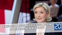 Soupçons d'emplois fictifs au FN: Marine Le Pen nie tout