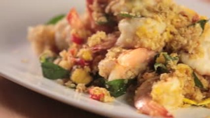 Spicy Oatmeal Prawns