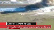 Mardin'de karayoluna tuzaklanan bir ton patlayıcı imha edildi