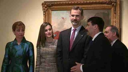 Los Reyes inauguran la exposición "Obras maestras de Budapest"
