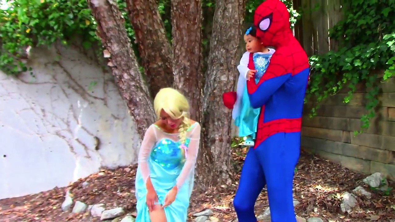 Baby Joker Girl vs Spiderman & Elsa w/ Spider baby, doctor funny superhero video