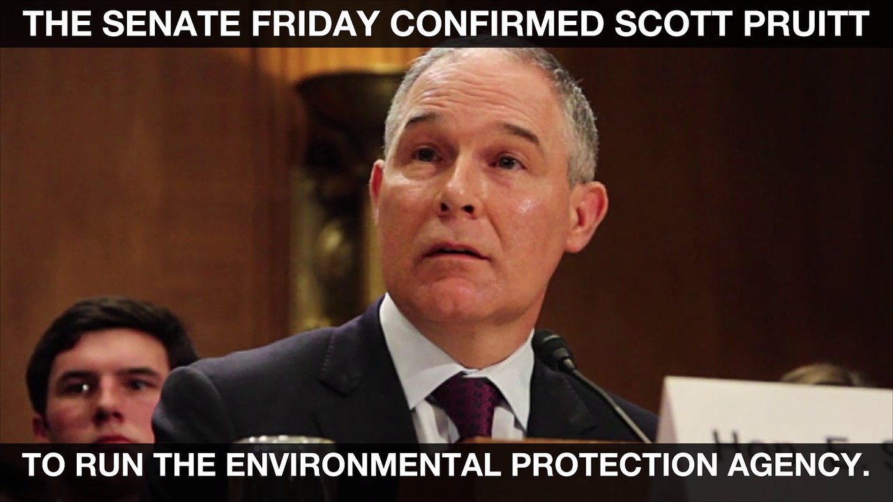 Trump's EPA pick Scott Pruitt confirmed by senate