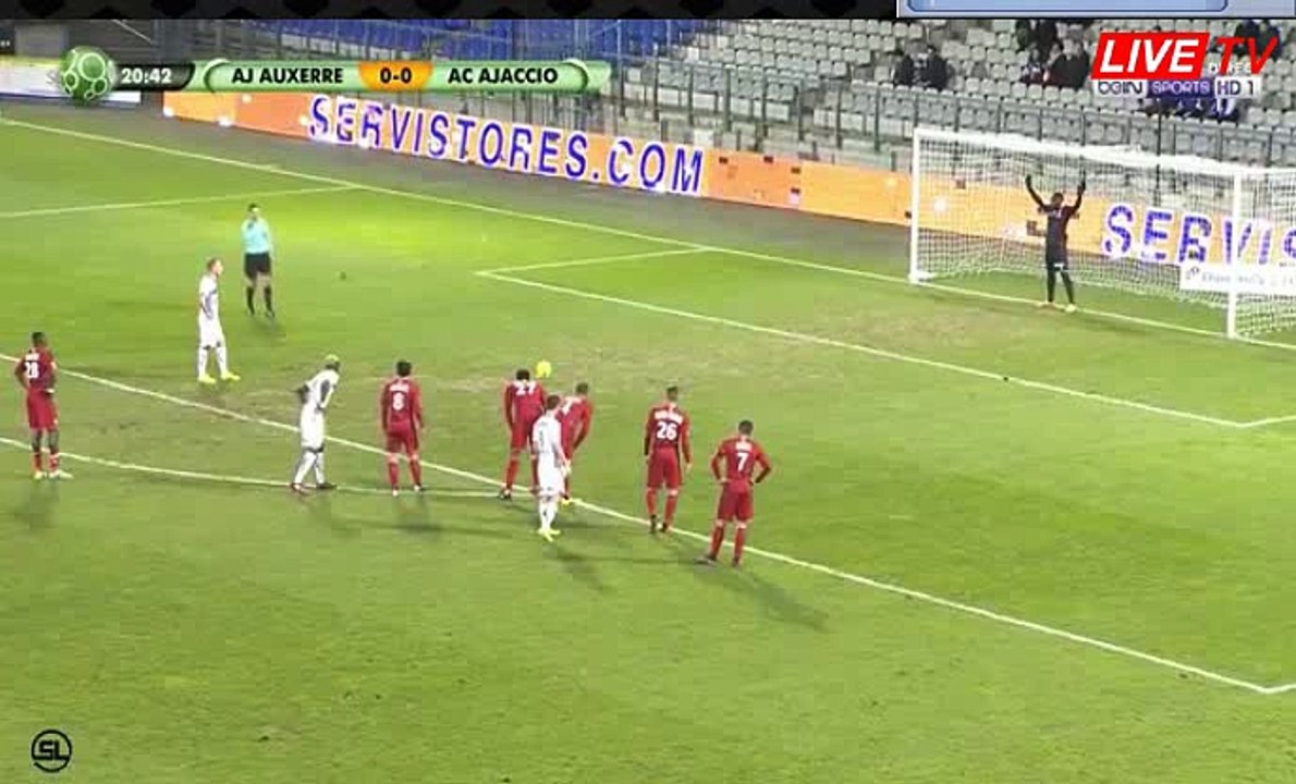 Gaetan Courtet Penalty Goal HD - Auxerre 1 - 0	 AC Ajaccio 17.02.2017