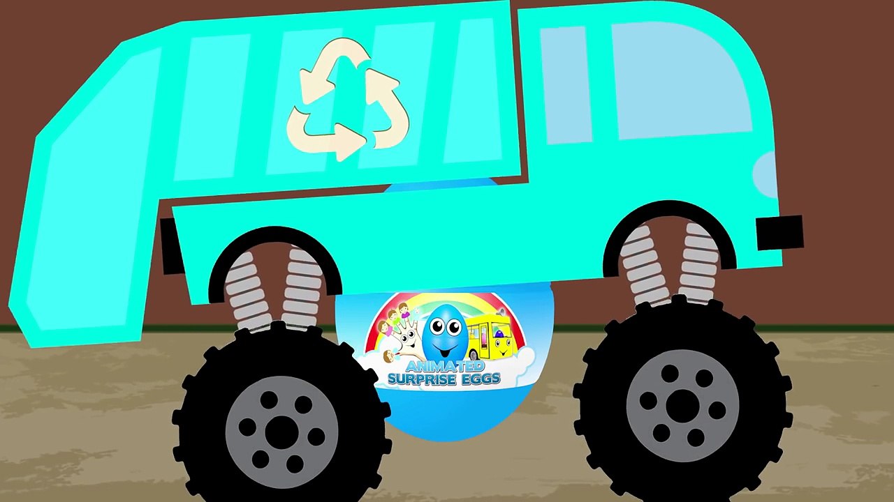 Garbage Trucks Teaching Colors - Learning Basic Colours Video for Kids