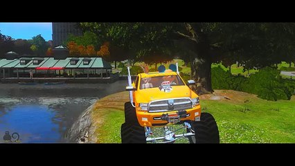 Bugs Bunny & Mickey Mouse Monster Truck Cars Colors Nursery Rhymes For Kids