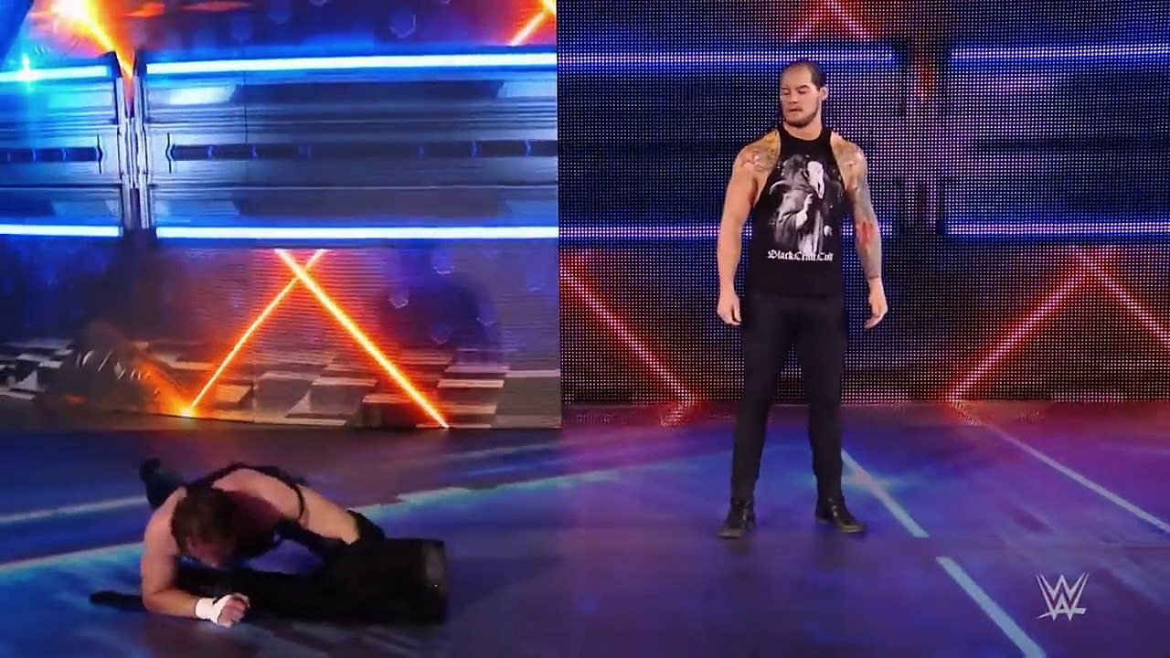 Baron Corbin attacks Dean Ambrose_ SmackDown LIVE, Feb. 14, 2017