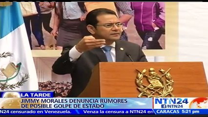 Presidente de Guatemala denuncia rumores de posible golpe de estado en su contra