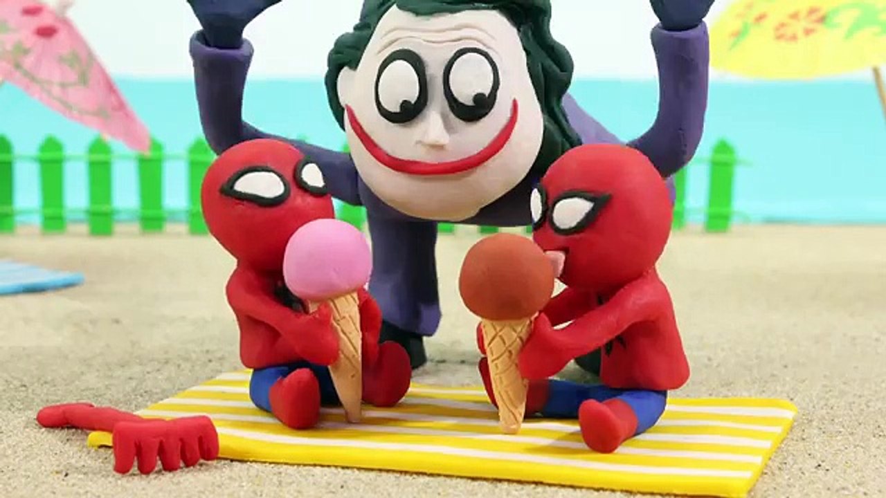 Spiderbaby Poo, Fart and Pees on Spidermans Face Prank Videos Superhero Stop Motion Videos
