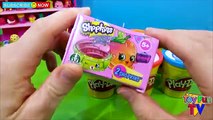 Learn Colors Shopkins Season 4 Petkins Hello Kitty Blind Pack Play Doh Toy Surprises Colours