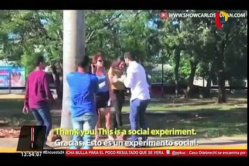 Experimento social muestra reacciones ante violencia contra la mujer