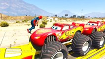 Lightning MCQUEEN Cars Transportation with Spiderman Cartoon for Kids Nursery Rhy EP 2