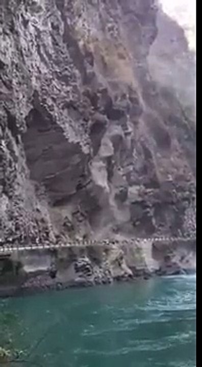 mountain falling