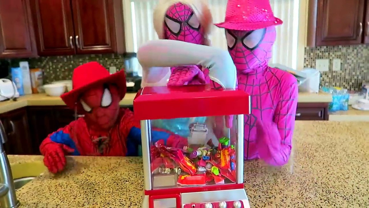 Spiderman vs Joker vs Frozen Elsa Pool Prank! - Ariel, Belle, Jasmine, Rapunzel, Pink Spid