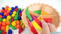 Learn Colors Fruits Sorting Pie Play Doh Balls Strawberry Molds Creative Kid Fun SparkleSpiceFun.com