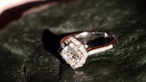 Myraygem:6.5mm cushion cut 1.32ctw Forever Classic Charles & Colvard Moissanite engagement ring