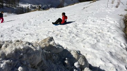 Les chutes en luge !