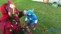 Easter Egg Hunt Surprise Toys Challenge Marvel Superheroes Avengers Captain America vs The