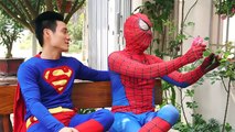 Black Spiderman bitten by Zombie Doctor inject Venom Supermam guns rescue elsa Superhero funny