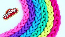 How To Make Sparkle Play Doh Modelling Clay Rainbow Braids Fun and Creative Kids Play