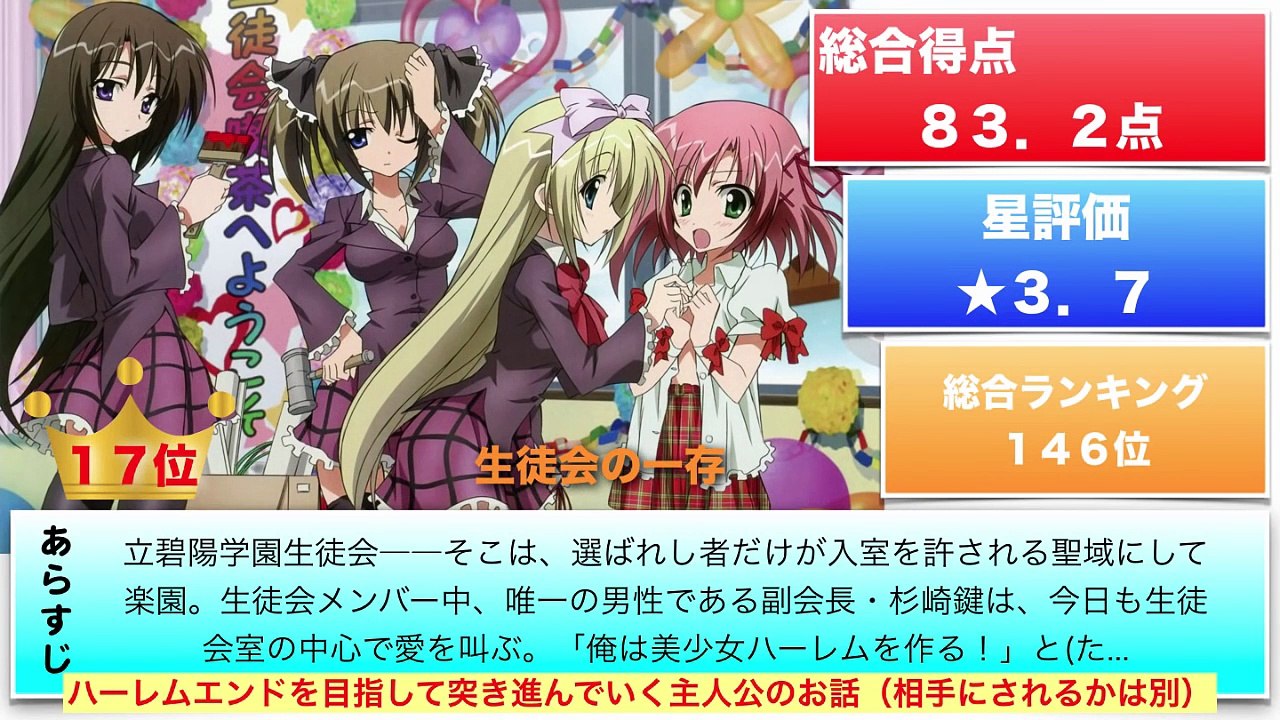 学園日常系ハーレムアニメランキング俺のおすすめTop20-pN1xGUMTJFs