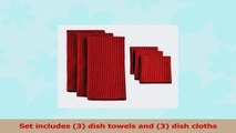 Pack of 6 Ruby Red Basket Weave Dish Towel and Wash Cloth Kitchen Accessory Set 2b3beee8