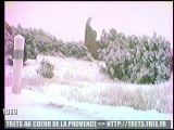 Les paysages enneigés en 1986 entre Belcodene et Trets