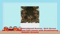 AutumnFall Gift  Embroidered Leaves Table Runner Centerpiece  36  Cutwork Home Decor a8915bba