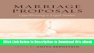eBook Free Marriage Proposals: Questioning a Legal Status Free Audiobook