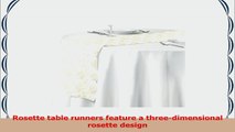 LinenTablecloth Rosette Satin Table Runner 14 by 108Inch Ivory 916d10e8